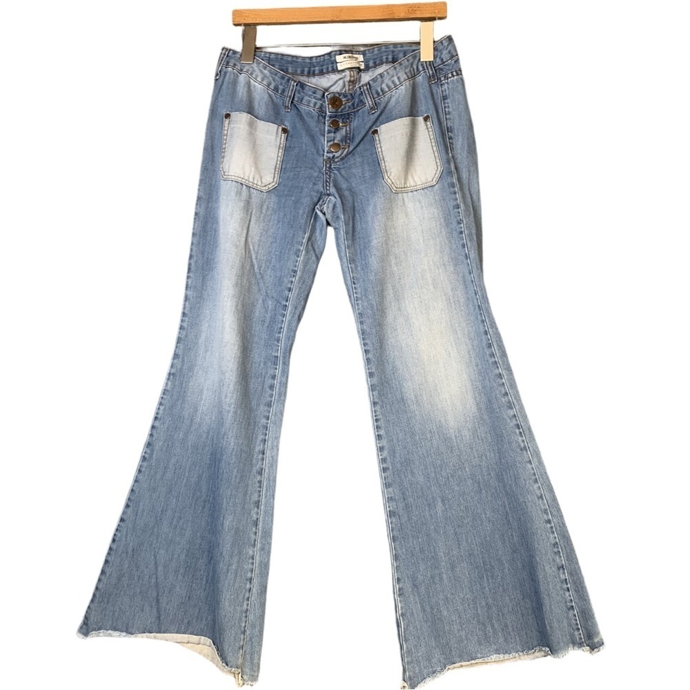 One Teaspoon Cotton & Viscose Soft Patch Pocket Denim Jeans Blue Moon Sz 31 x 31